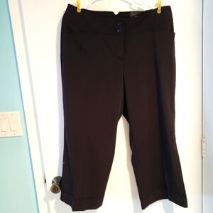 Black Dress Crop Pants With Cuffs Lane Bryant